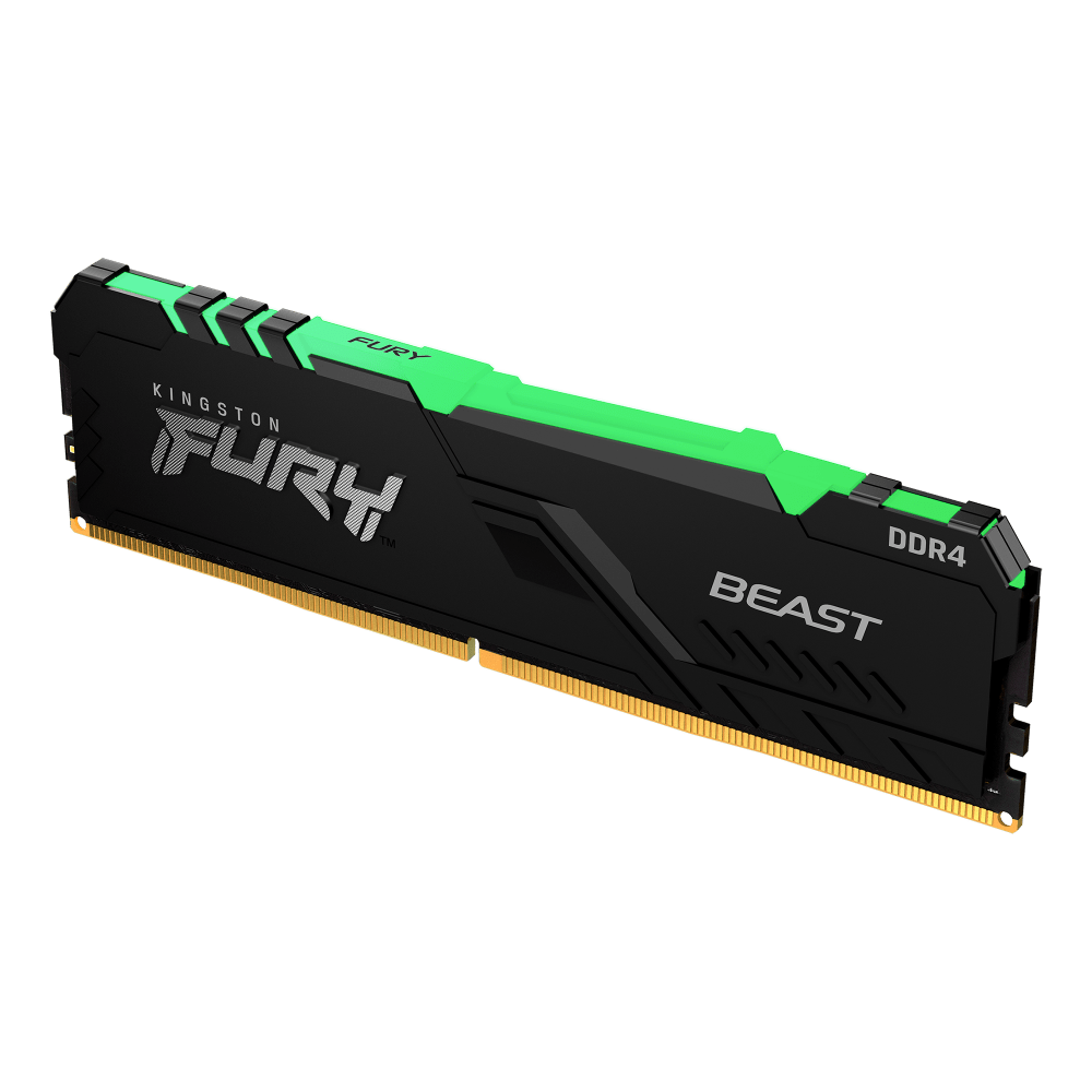 Kingston Fury Beast RGB 8GB DDR4 3200MHz Desktop Memory - Vektra Computers LLC Kingston Fury Beast RGB 8GB DDR4 3200MHz Desktop Memory - Vektra Computers LLC